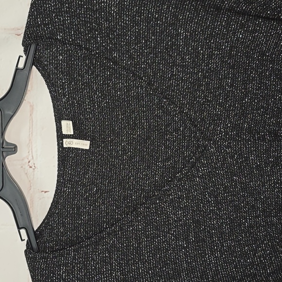 CATO Black Silver Metallic Lightweight Sweater Womens Size 18/20W - Picture 2 of 11